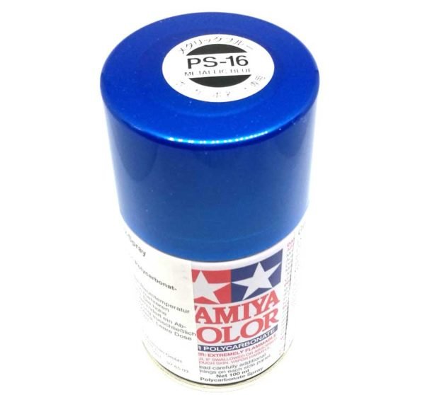 Tamiya PS-16 Polycarbonate Spray Metal Blue 3oz - Imagen 2