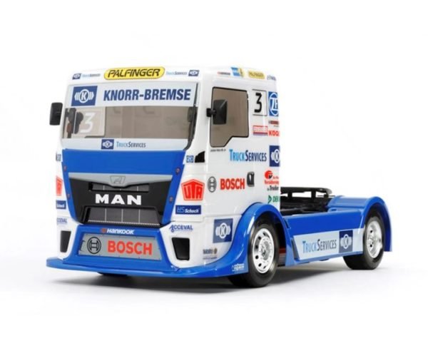 Tamiya Team Hahn Racing MAN TGS 1/14 4WD Semi Truck en carretera