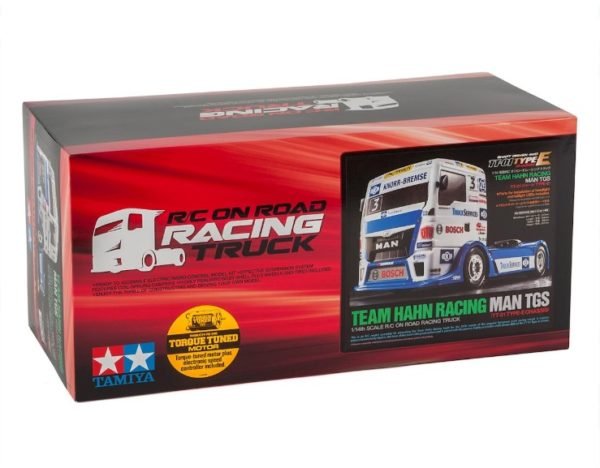 Tamiya Team Hahn Racing MAN TGS 1/14 4WD Semi Truck en carretera - Imagen 3