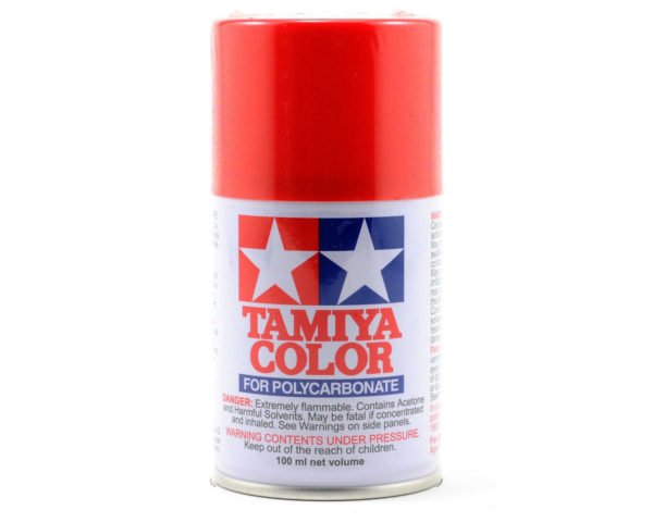 Tamiya PS-34 Bright Red Lexan Spray Paint (3oz)