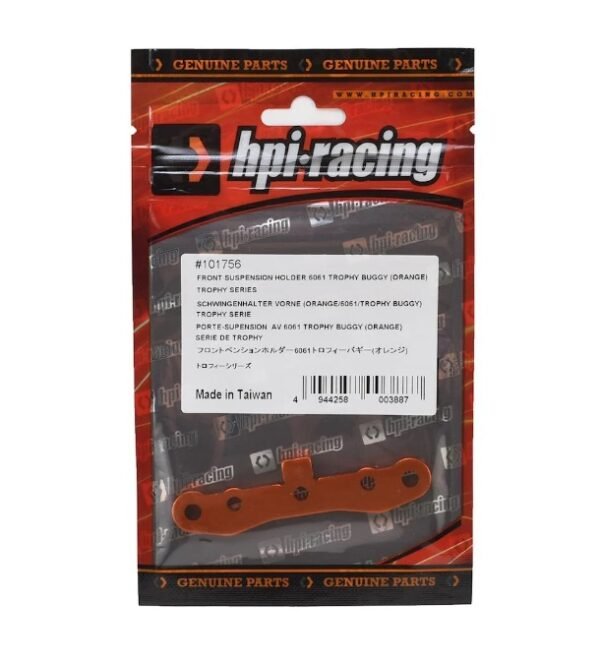 HPI 101756 Aluminum Trophy Front Suspension Holder (Orange) - Imagen 2