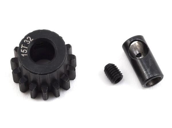 ProTek RC Steel 32P Pinion Gear w/3.17mm Reducer Sleeve (Mod .8) (5mm Bore) (15T) PTK8058