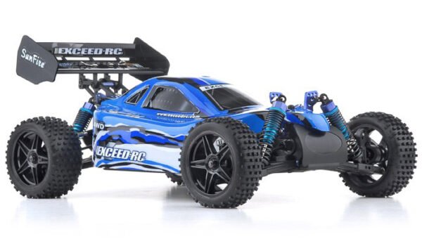 Off Road Buggy Radio Car 1/10 2.4Ghz Exceed RC color verde y azul - Imagen 2