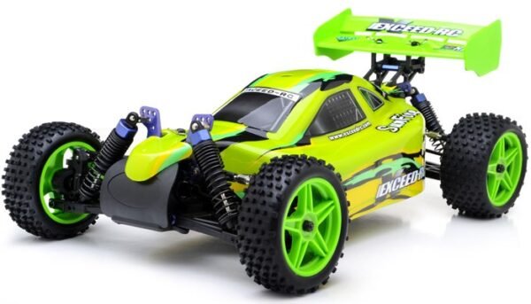 Off Road Buggy Radio Car 1/10 2.4Ghz Exceed RC color verde y azul