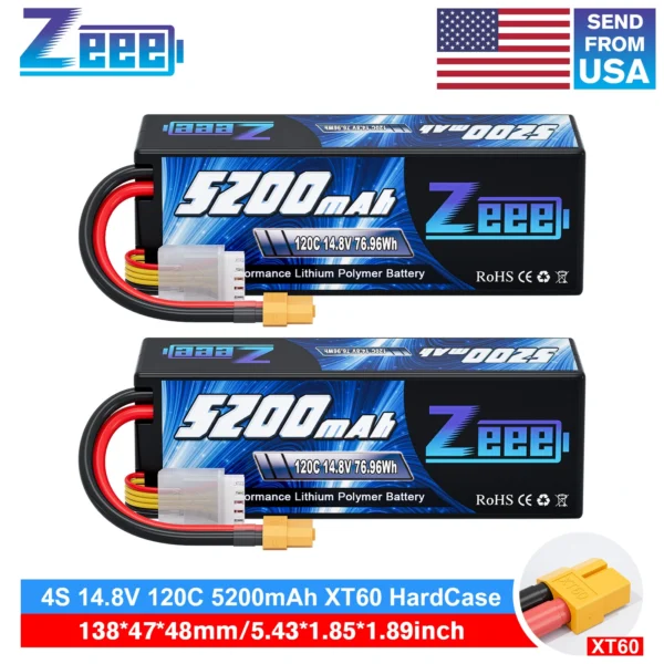 Batería LiPo Zeee 4S 14.8V 5200mAh 120C XT60